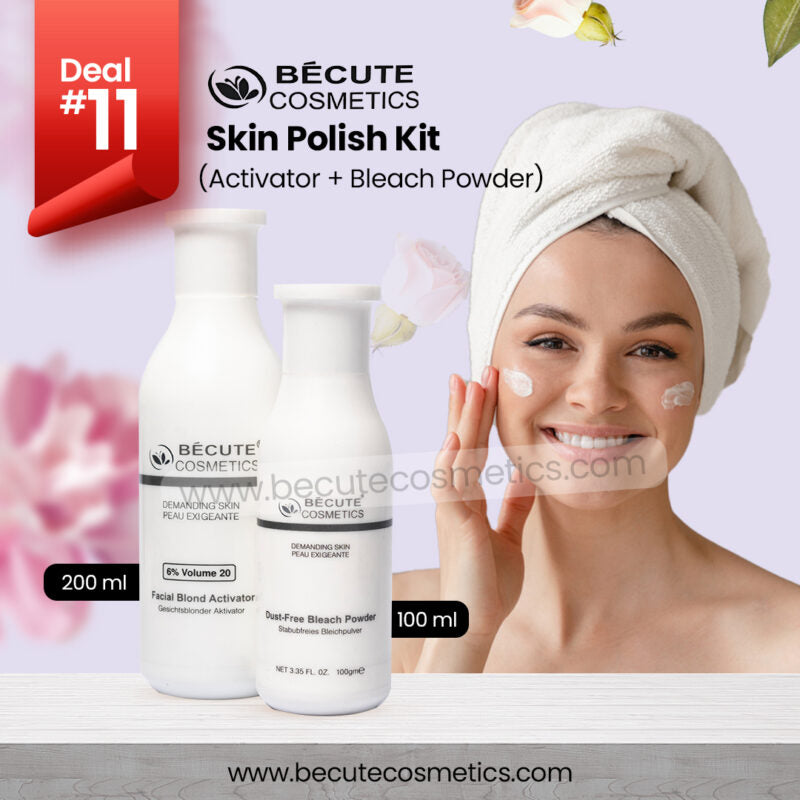 Deal 11 – Skin Polish Kit Facial Blond Activator (200ml) Dust-Free Bleach Powder (100gm)